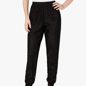 Leyden Women’s Lace Casual Jogger Pants Black Size Large NEW